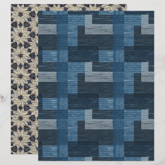 Dubbelzijdig Faux Denim/Hearts (Voorkant / Achterkant)