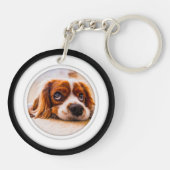 Dubbelzijdig fotosjabloon Cirkel acryl Sleutelhanger (Achterkant)