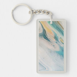 dubbelzijdig gebotteld Boho Blue Acrylische Sleute Sleutelhanger