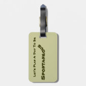 "dubbelzijdig, gedrukt Bagagelabel" Bagagelabel (Achterkant verticaal)