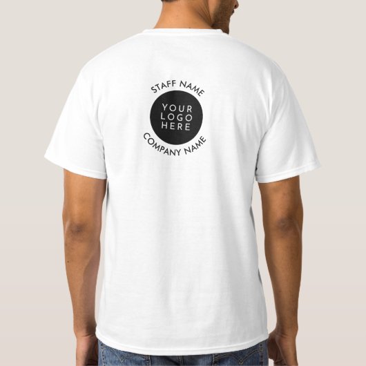 Dubbelzijdig gepersonaliseerd bedrijf Logo Persone T-shirt (Achterkant)