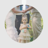 Dubbelzijdig gepersonaliseerd kerstversiering ornament (achterkant)