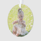 Dubbelzijdig gepersonaliseerd kerstversiering ornament (voorkant)