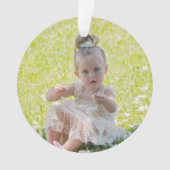 Dubbelzijdig gepersonaliseerd kerstversiering ornament (voorkant)