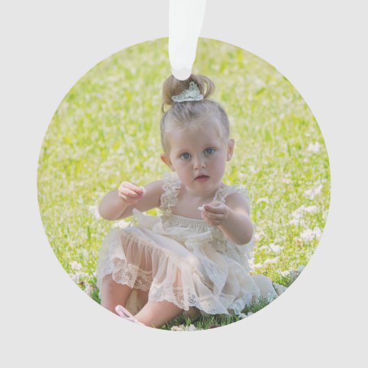 Dubbelzijdig gepersonaliseerd kerstversiering ornament (voorkant)