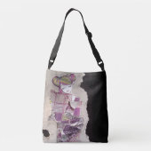 dubbelzijdig gothisch lolita veranderd kunstcollag crossbody tas (Achterkant)