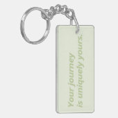 Dubbelzijdig groen & Paarse Inspirerend Sleutelhanger (Voorkant Links)