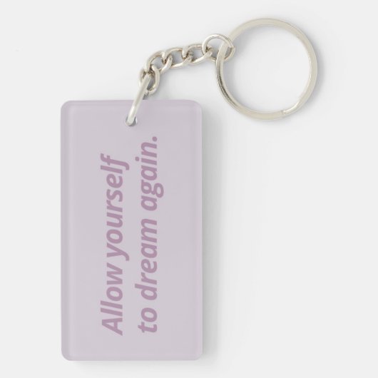 Dubbelzijdig groen & Paarse Inspirerend Sleutelhanger (achterkant)