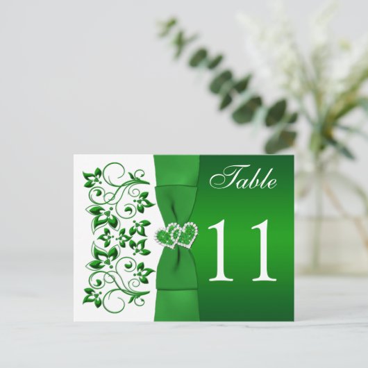 Dubbelzijdig groen, witte Kaart van het Aantal van (Staand voorkant)