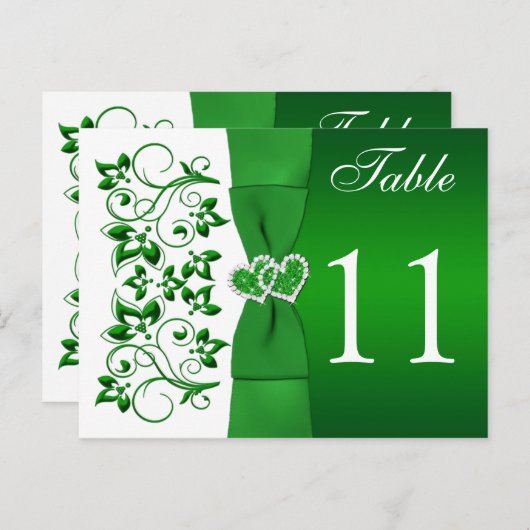 Dubbelzijdig groen, witte Kaart van het Aantal van (Voorkant / Achterkant)