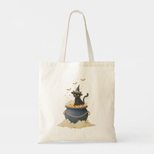 Dubbelzijdig Halloween-Tas - Black Cat & Mouse Wi Tote Bag (Achterkant)