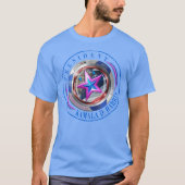 Dubbelzijdig Harris-Walz Wing/Stamp Medaillon T-shirt (Voorkant)