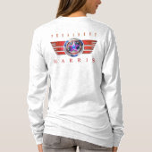 Dubbelzijdig Harris-Walz Wing/Stamp Medaillon T-shirt (Achterkant)