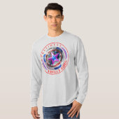 Dubbelzijdig Harris-Walz Wing/Stamp Medaillon T-shirt (Voorkant volledig)