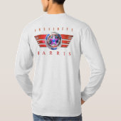 Dubbelzijdig Harris-Walz Wing/Stamp Medaillon T-shirt (Achterkant)