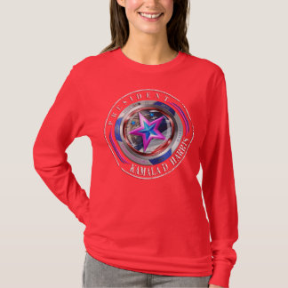 Dubbelzijdig Harris-Walz Wing/Stamp Medaillon T-shirt