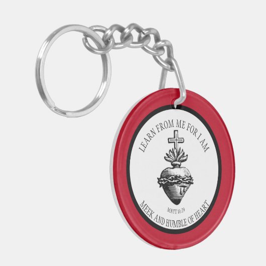 Dubbelzijdig heilig hart sleutelhanger (Voorkant Links)