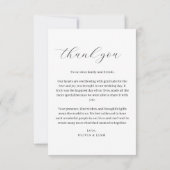 Dubbelzijdig huwelijk - Hartelijk dank voor uw kaa (Achterkant)