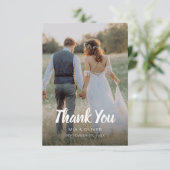 Dubbelzijdig huwelijk - Hartelijk dank voor uw kaa Bedankkaart (Staand voorkant)