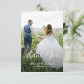 Dubbelzijdig huwelijk - Hartelijk dank voor uw kaa Bedankkaart (Staand voorkant)