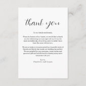 Dubbelzijdig huwelijk - Hartelijk dank voor uw kaa Bedankkaart (Achterkant)