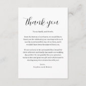 Dubbelzijdig huwelijk - Hartelijk dank voor uw kaa Bedankkaart (Achterkant)