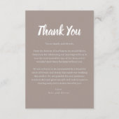 Dubbelzijdig huwelijk - Hartelijk dank voor uw kaa Bedankkaart (Achterkant)
