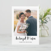 Dubbelzijdig huwelijk - Hartelijk dank voor uw kaa Feestdagenkaart (Staand voorkant)