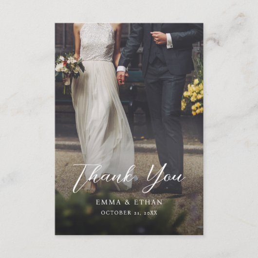 Dubbelzijdig huwelijk - Hartelijk dank voor uw kaa Save The Date (Voorkant)