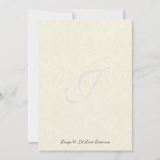 Dubbelzijdig ivoren fotoweddenschap Hartelijk dank Bedankkaart (Achterkant)