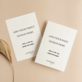 Dubbelzijdig kaartdrukwerk 10,8x14 cm RSVP kaartje