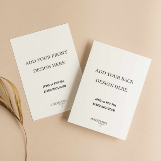 Dubbelzijdig kaartdrukwerk 10,8x14 cm RSVP kaartje