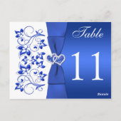 Dubbelzijdig Kobalt Blauw en Wit Tafelnummer (Achterkant)