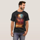 Dubbelzijdig kosmisch ballet: Planets Moon T-shirt (Voorkant volledig)