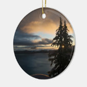 Dubbelzijdig krater Lake in Winter Ornament (Links)