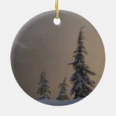 Dubbelzijdig krater Lake in Winter Ornament (Achterkant)