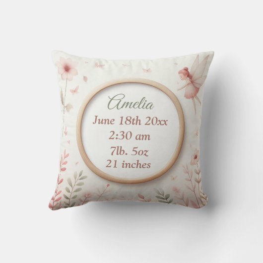 dubbelzijdig kussen met Fairy Lijst (Achterkant)