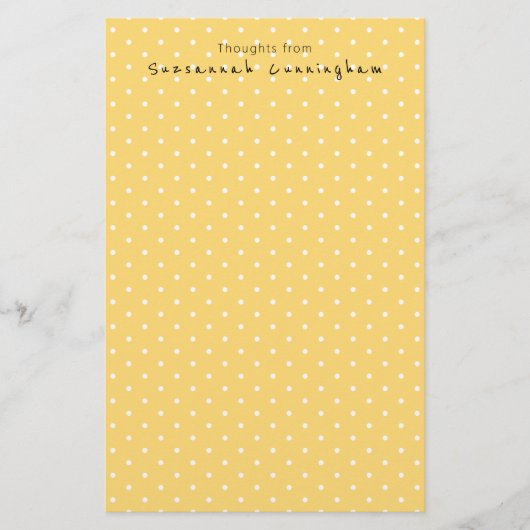 Dubbelzijdig leuk polka dot patroon aangepaste naa briefpapier (Voorkant)