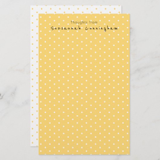 Dubbelzijdig leuk polka dot patroon aangepaste naa briefpapier (Voorkant / Achterkant)