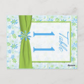 Dubbelzijdig Limoen, blauw, wit tabelnummer Briefkaart (Achterkant)