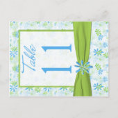 Dubbelzijdig Limoen, blauw, wit tabelnummer Briefkaart (Voorkant)