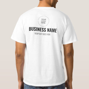 Dubbelzijdig Logo Ontwerp Print Personeelslid Here T-shirt
