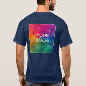 Dubbelzijdig marineslauw aanpassen Voeg Afbeelding T-shirt (Achterkant)