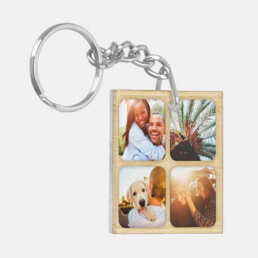 Dubbelzijdig, met acht widen, gemaakt raster van h sleutelhanger (Voorkant Links)