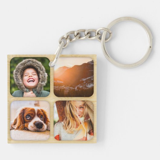 Dubbelzijdig, met acht widen, gemaakt raster van h sleutelhanger (Achterkant)