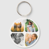 Dubbelzijdig metaal 8 Foto's Circle Sleutelhanger (Voorkant)
