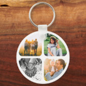 Dubbelzijdig metaal 8 Foto's Circle Sleutelhanger (Voorkant)