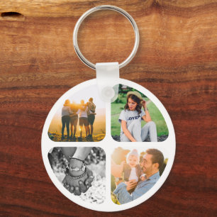 Dubbelzijdig metaal 8 Foto's Circle Sleutelhanger