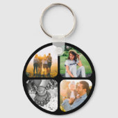 Dubbelzijdig metaal 8 Foto's Circle Sleutelhanger (Voorkant)