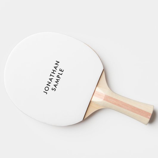 Dubbelzijdig Modern Eenvoudig Ontwerp Namen Wit Tafeltennisbatje (Zijkant)